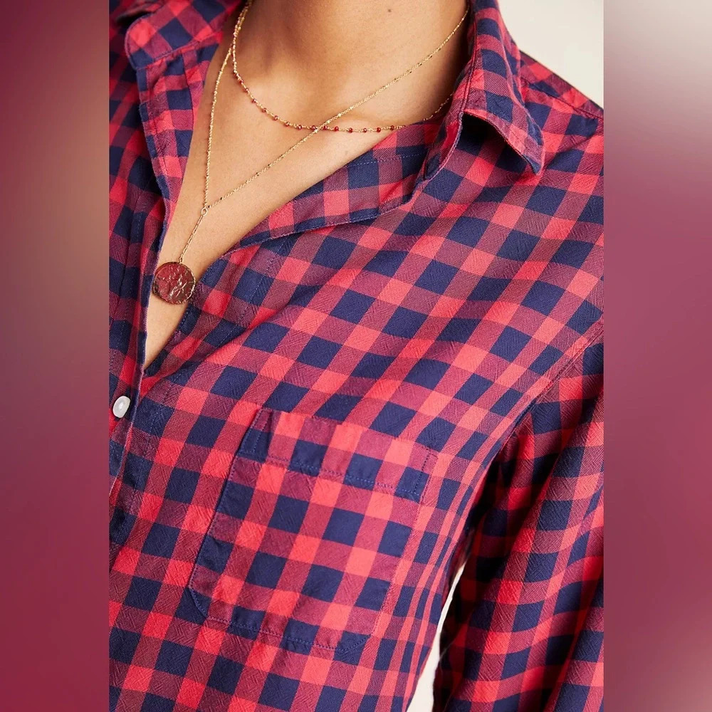 Grayson The Hero Checked Button down Top Size 1=S… - image 4